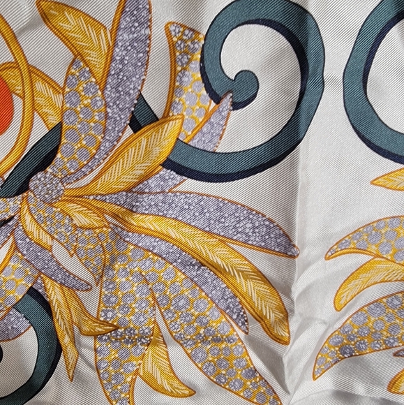 Fred Paris Silk Scarf with Parrots, 34in x 34in - Picture 5 of 12